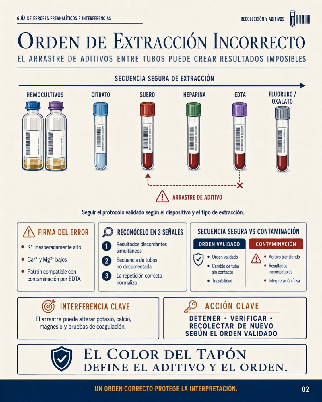 Guía visual sobre el orden de extracción