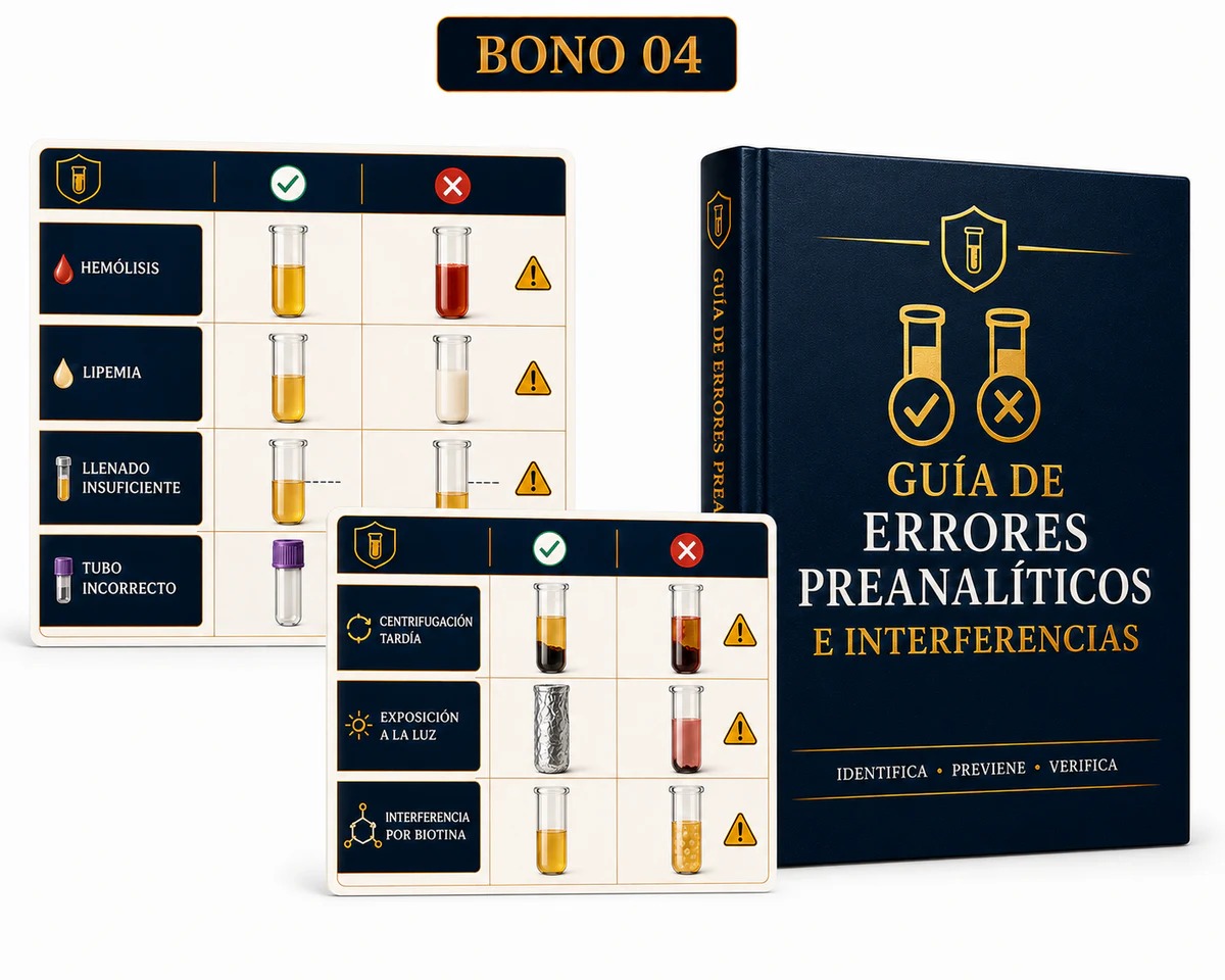 Mockup oficial de Guía de Errores Preanalíticos e Interferencias