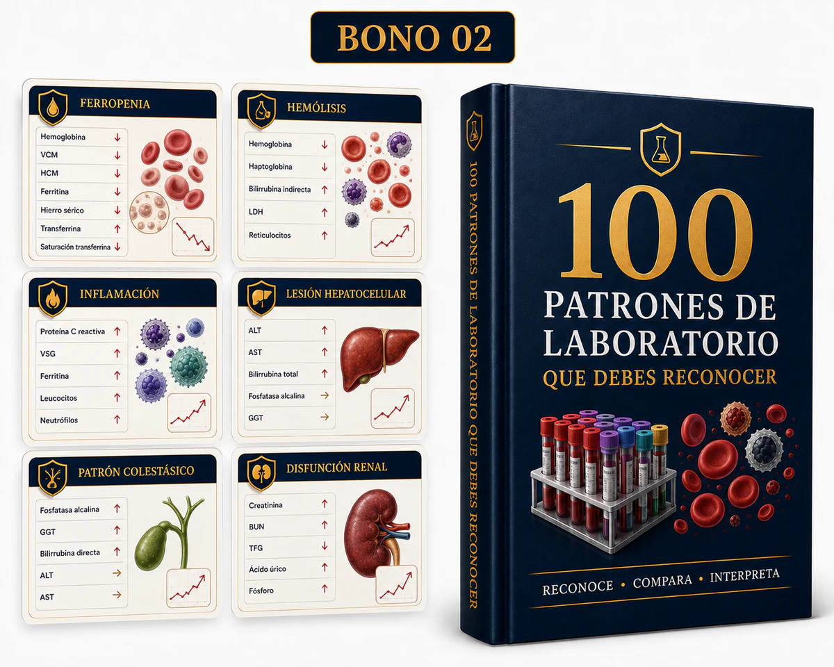 Mockup oficial de 100 Patrones de Laboratorio que Debes Reconocer